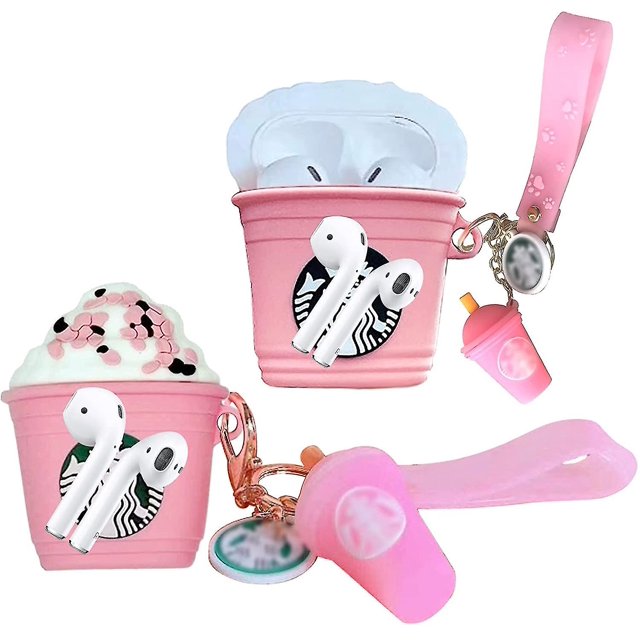 Estuche para Airpods 1 y 2, piel protectora duradera de moda, bolsa de almacenamiento portátil que lleva Afortunado Sencillez