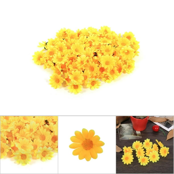 100 Cabezas De Flores De Margarita, 4 Cm, Cabezas De Flores Artificiales, Margaritas Multicolores Sin Tallo, Mini Flores De Tela Para Bricolaje, Vacaciones, Bodas, Fiestas,
