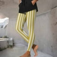thumbnail image 5 of QATAINLAV Womens Halloween Leggings Striped Printed Stretch Yoga Pants High Waist Tights Funny Cosplay Costume, Yellow, XL, Gifts for Girls, 5 of 10