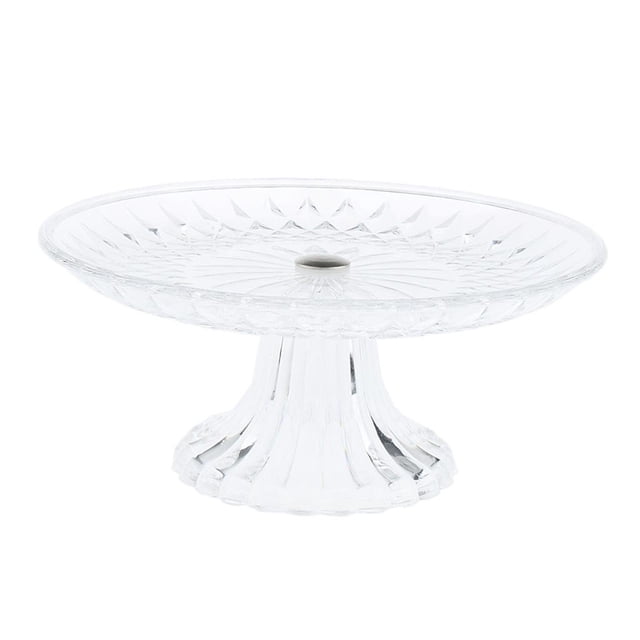 Bandeja redonda transparente para servir comida con soporte, de plástico, diámetro 15-35 cm 20cmx9cm
