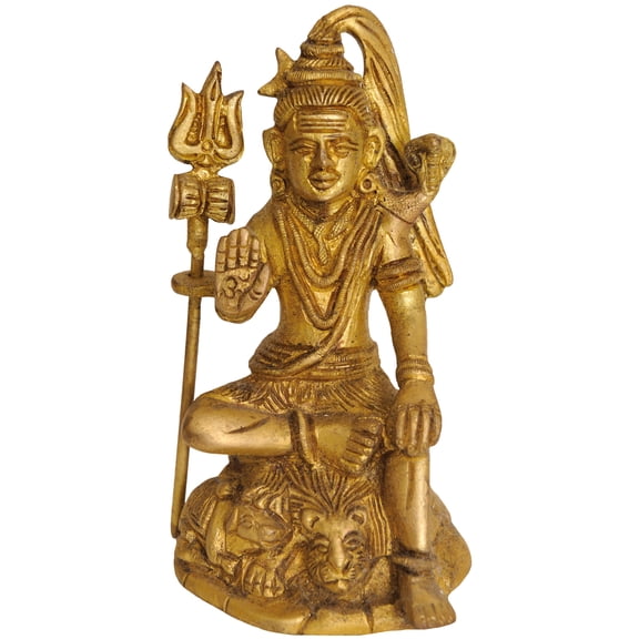 4" Lord Shiva In Brass | Handmade | Made In India