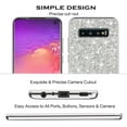 thumbnail image 6 of Compatible with Samsung Galaxy S10 Case, Glitter Sparkly Samsung S10 Phone Case with Slim Silicone Shockproof Protective Bumper Cover for Cute Girls Women (Silver), 6 of 14