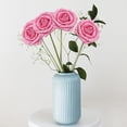thumbnail image 3 of Rojas Artificiales, 25 Rosas Artificiales Bonitas Flores de Imitación Arreglos para el Hogar, Ramos de Boda, Centros de Mesa, Arreglos Florales (Rosa), 3 of 4