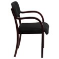 thumbnail image 2 of Scranton Chaise de Réception en Tissu & Co en Noir et Acajou, 2 of 4