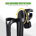 thumbnail image 4 of Badiano 2 Pack Black Stroller Wheelchair Cup Bottle Holder,5.91" Length,2.56" Height,0.48 lbs Weight, 4 of 6