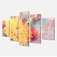 thumbnail image 2 of Aster Flower with Watercolor Splashes - Flower Artwork on Canvas, 2 of 3