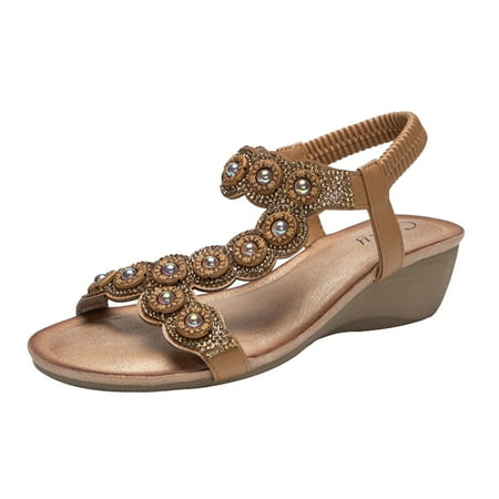 

ZIZOCWA Comfortable Slippers Women Sandals for Women Size 8 Breathable Shiny Beaded Flat Sandals Slip On Summer Sandals for Women And Ladies Rubber So 8