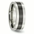 thumbnail image 4 of Stainless Steel Base with Polished Black Ceramic Center Band Ring 10 Size, 4 of 6