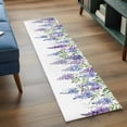 thumbnail image 3 of Runner Rug 2'x6', Purple Weeping Flowers Washable Non-Slip Hallway Runner Rugs, Spring Floral Elegant Pastoral Bedside Rugs Floor Mats Carpet Runners for Kitchen Bathroom Laundry Room, 3 of 8