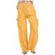 thumbnail image 1 of Pantalones de Vestido de Cintura Elástica para Mujeres Color Sólido Suelto Elástico Cordón de Cintura Pantalones de Pierna Recta de Bolsillo Grande, 1 of 5