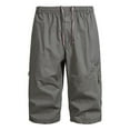 thumbnail image 3 of toraway Camo Cargo Pants for Men Slim Fit Male Summer Cargo Pants Button Solid Color Pockets Tether Plus Size Mid Wash Shorts XXXL, 3 of 3