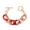 Claret, variant on Two Tone Handchain Candy Color Resin Bangle Fashion Bracelet Jewelry for Women