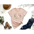 thumbnail image 3 of Cottagaecore Soft Watercolor Floral T-Shirt, 3 of 7
