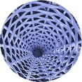 thumbnail image 1 of Ahgly Company Machine Washable Indoor Round Transitional Day Sky Blue Area Rugs, 3' Round, 1 of 7