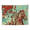 thumbnail image 5 of PRATYUS Cow Girl  tapestry cowboy riding horse animal cool vintage nature cloud sky blue wall art backdrop for male guys indoor bedroom living room Horizontal decorations tapestry Multi Size Painting, 5 of 6