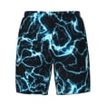 thumbnail image 4 of Lsque Mens Swim Trunks Lightning Pattern - Bathing Suit Compression Liner - Beach Swim Shorts Swimwear - (S-3XL) - Stretch Quick Dry -, 4 of 9