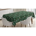 thumbnail image 1 of Geek Tablecloth, Colorful Vintage Fashion for Dandy Gentlemen Elements Doodled on Dark Green Backdrop, Rectangular Table Cover for Dining Room Kitchen, 60 X 84 Inches, Multicolor, by Ambesonne, 1 of 3