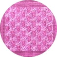 thumbnail image 1 of Ahgly Company Indoor Round Persian Pink Traditional Area Rugs, 5' Round, 1 of 4
