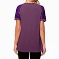 thumbnail image 7 of Sexlip Womens Swimsuit Set Raglan Sleeve Cover Up Design Half Zip V Neck 3/4 Sleeve Relaxed Silhouette Sun Protection Fabric for Beach Wear Purple XXXXL, 7 of 7