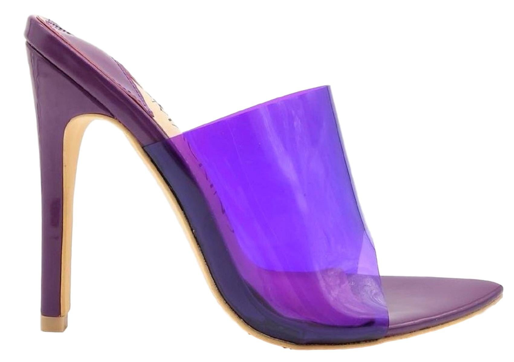 triangle heel mule