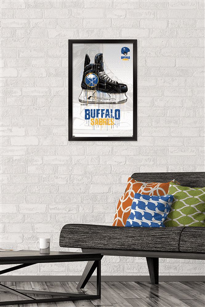 NHL Buffalo Sabres - Drip Skate 21 Wall Poster, 14.725" x 22.375", Framed