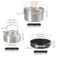 thumbnail image 1 of Camping Camp Utensilios de Cocina Juego de Mochilas Plegables para acampar y sartenes con tetera, 1 of 7
