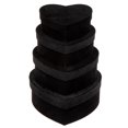 thumbnail image 4 of 4 PCS Heart Shaped Gift Boxes with Lids Black Velvet Nesting Gifts Box for Presents Birthday Wedding Valentines Christmas Party Favor Boxes, 4 of 7