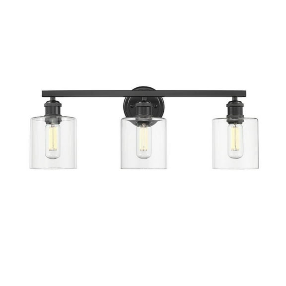 3 Light Vanity Light-Black Finish Bailey Street Home 170-Bel-4161343