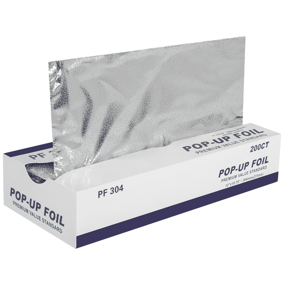 GPED Aluminum Foil Sheets 200 Count, Pre-Cut Pop-Up Foil Wraps 12”x10.75”, Heavy-Duty Disposable Aluminum Sheets for Food Storage, Cooking, Baking, Sandwiches, Restaurant and Daily Kitchen Use