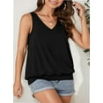 thumbnail image 6 of Womens V Neck Casual Tank Tops Fit Sleeveless Summer Tops Shirts Blouses, 6 of 6