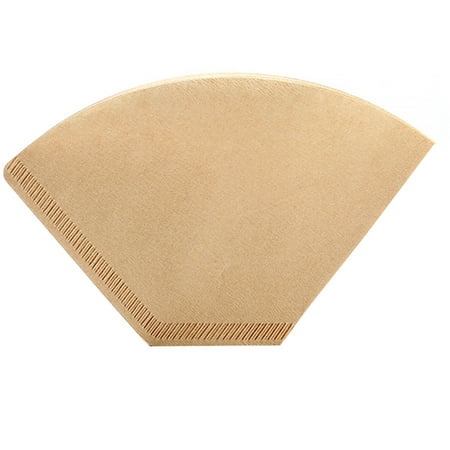 

wrea 100pcs Unbleached Natural Brown Paper Coffee Disposable Cone Filters