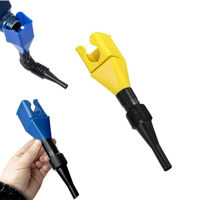 NAOJIE Flexible Draining Tool Snap Funnel,Retractable Automotive Fuel Funnel,Universal Plastic Clasp Funnel-Yellow,Flexible Wide Mouth Funnel,Funnels for Automotive Use,Fuel Funnel