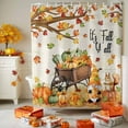 thumbnail image 3 of Shower Curtain 72"W x 96"L It's Fall Y'all Thanksgiving Pumpkins Gnome Fabric Shower Curtains Set with Hooks Water Repellent Bathroom Curtains Machine Washable Bathroom Accessories, 3 of 6