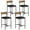 Retro color，Set of 4, variant on Set of 4 Bar Stools with Backrest and Footrest, 25.5 Inch Counter Height Upholstered Barstools, Wide Padded Seat for Kitchen Island, Dining Room, Bar Counter, Easy Assembly, Brown