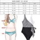 thumbnail image 3 of Traje de baño de una pieza para mujer Traje de baño cruzado con bloque de color y lazo lateral, 3 of 5