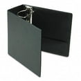 thumbnail image 1 of Leather Grain Vinyl EasyOpen D-Ring Binder with Finger Slot  5in Cap  Black, 1 of 1