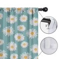 thumbnail image 4 of Blackout Kids Curtains,Teal Daisy Flower Golden Centers Pattern Childrens Insulated Curtains Set Of 2,Bedroom Essentials,Toddler Room Decor 52"x63", 4 of 5