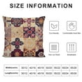 thumbnail image 5 of Leisuo  Vintage Throw Pillow Cushion Cover, Antique Traditional Ceramic Tiles Ornamental Moroccan Image Print, Decorative Square Accent Pillow Case,Dried Rose Ivory White, 5 of 5
