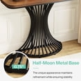 thumbnail image 5 of Tribesigns Console Table, Industrial Entryway Table with Geometric Metal Base, 39-Inch Small Sofa Accent Table for Entrance, Living Room, Hallway, Rustic Brown (Rustic Brown), 5 of 5