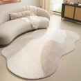 thumbnail image 1 of Area Rug, Irregular Shaped Rug for Living Room, Washable Rug, Non Slip Floor Carpet, Low Pile Soft Rug for Bedroom Dining Room Abstract Minimalist Carpets for Home Decoration, Bedside Rug(White Gray,3, 1 of 7