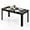 Black, variant on Dining table for 6, farmhouse rectangular table with L shaped legs, wood kitchen & dining room tables, large dinner table for dining room, kitchen, restaurant