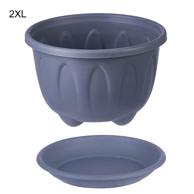 Flower Pot Nice-looking Fashion Lightweight Plastic Flower Vegetable Planters Pot With Tray For Home
