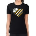 thumbnail image 4 of Women's G-III 4Her by Carl Banks Black Green Bay Packers Heart Graphic Fitted T-Shirt, 4 of 5