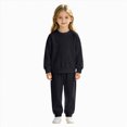thumbnail image 5 of TOWED22 Baby Boy Fall Winter Clothes Solid Color Sweatshirt Shirt Pants Toddler Infant 2 Piece Outfit, 5 of 9