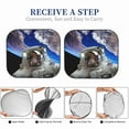 thumbnail image 5 of Picia Astronaut in Outer Space 2 Piece Car Windshield Sun Shade Foldable | Foldable Sun Shield for Front Window Blocks UV Rays and Keeps Your Vehicle Cool-Large, 5 of 7