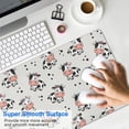 thumbnail image 4 of Long Mouse Pads for Desk,Light Cow Floral Pattern Desk Mats on Top Of Desks, Desk Mouse Pad Extra Large with 3mm Non-Slip Base and Stitched Edge for Gaming,Office,Work,Home 31.5"x11.8", 4 of 6