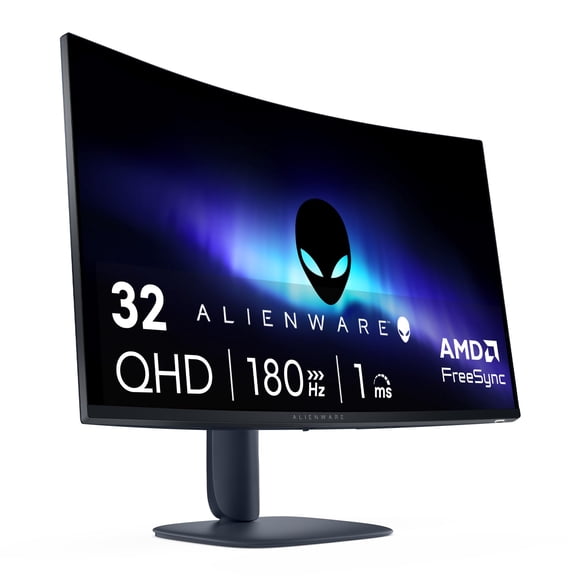Alienware 32 Curved Gaming Monitor - AW3225DM - 31.5-inch QHD (2560 x 1440) 180 Hz 1ms Display, 1500R Curve, AMD Freesync, VESA AdaptiveSync, VESA DisplayHDR 400, VA Panel, 360 Ventilation
