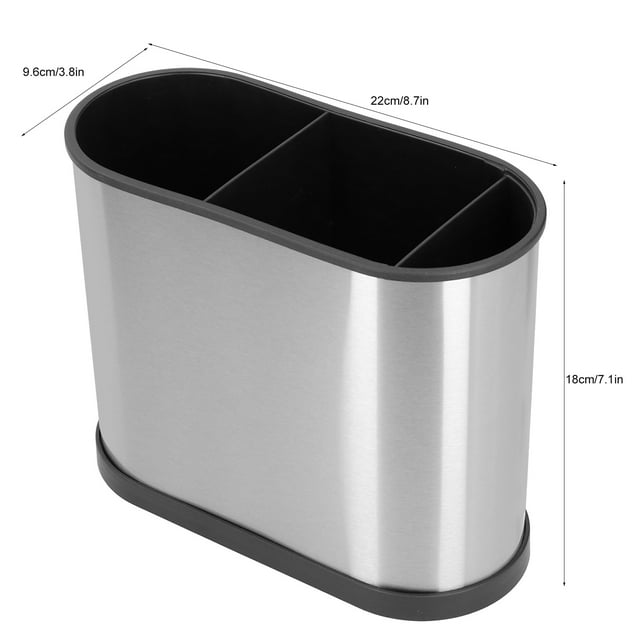 Utensil Holder,Stainless Steel Cutlery Drainer Chopstick Container Tableware Storage Box Rugged and Tough
