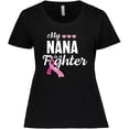 thumbnail image 3 of Inktastic Breast Cancer Awareness My Nana is a Fighter Women's Plus Size T-Shirt, 3 of 5