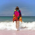 thumbnail image 6 of PHYHOO Kids Bath/Pool/Beach Towel, Colorful Roses Oversized Quick Dry Microfiber Beach Towel Flowers Painted Lightweight Sand Free Towel Super Soft &amp; Absorbent for Travel Swimming Sports 30x60in, 6 of 8